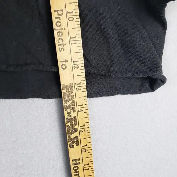 Budweiser Womens M/L Cutoff Boxy Crop Tee Shirt Black Drinking Shirt Boxy Grunge - Picture 5 of 5